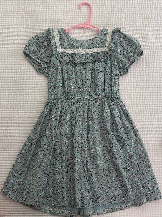 Janie and Jack Other - Janie and Jack Girl’s Green Floral Ruffle Dress with Lace Trim